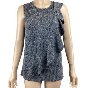 THML Top Size SMall Sleeveless Textured Knit With Ruffle Detail‎ Womens